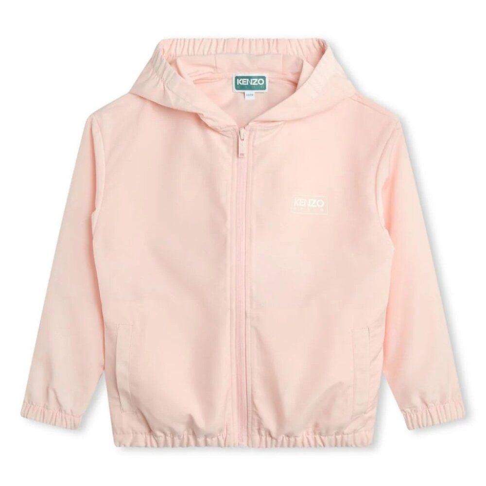 NWOT Kenzo Kids logo-print zipper hooded jacket in pink